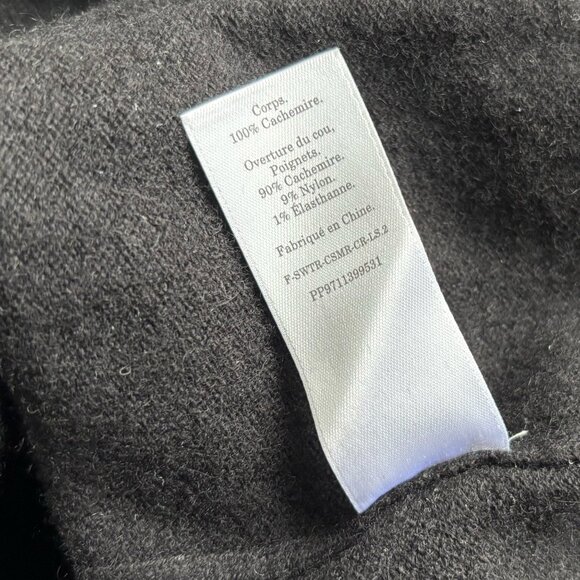 Everlane Classic Cashmere Crew Sweater in Black, sz XXS - Picture 9 of 9